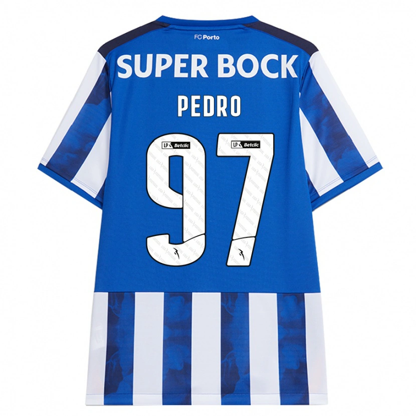 Danxen Børn Zé Pedro #97 Blå Hvid Hjemmebane Spillertrøjer 2024/25 Trøje T-Shirt