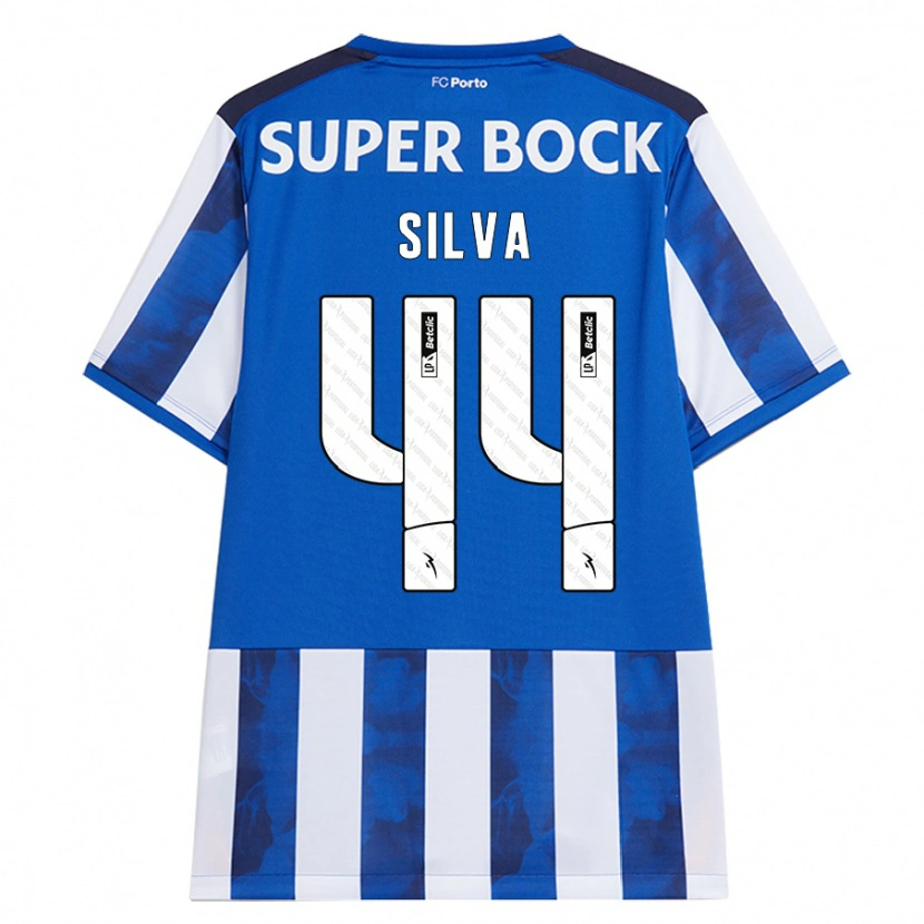 Danxen Børn Felipe Silva #44 Blå Hvid Hjemmebane Spillertrøjer 2024/25 Trøje T-Shirt