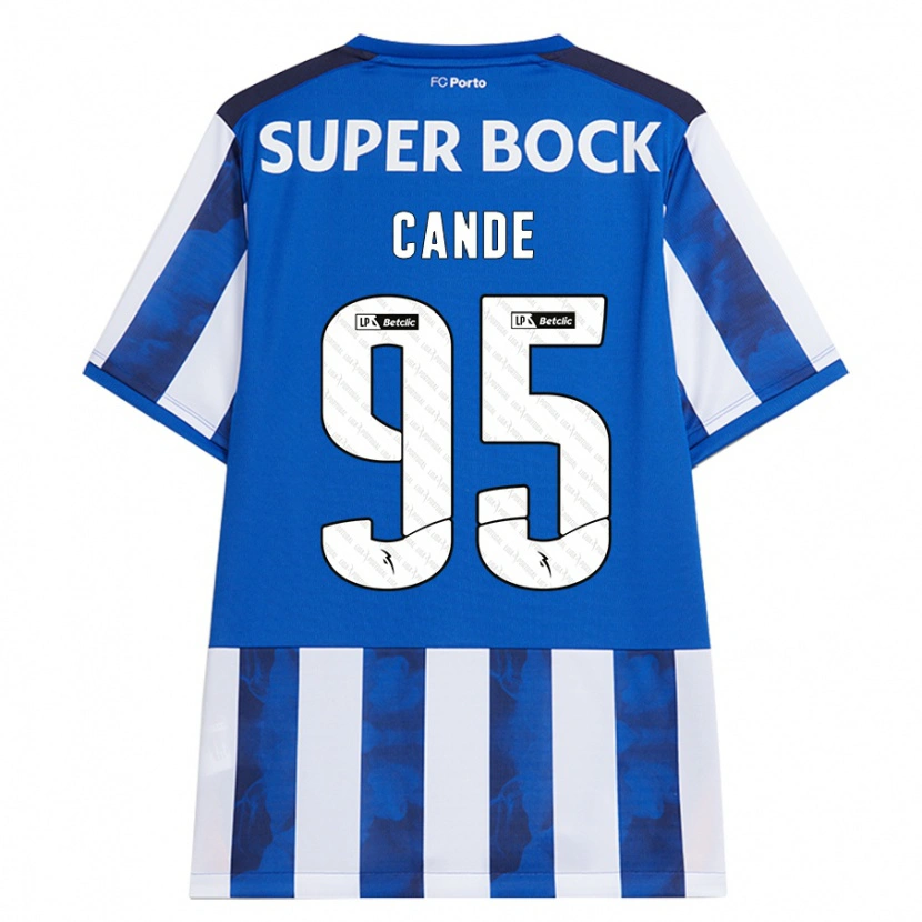 Danxen Børn Anhá Cande #95 Blå Hvid Hjemmebane Spillertrøjer 2024/25 Trøje T-Shirt