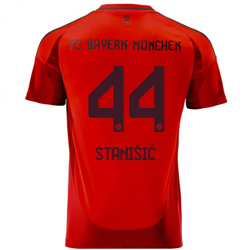 Danxen Børn Josip Stanisic #44 Rød Hjemmebane Spillertrøjer 2024/25 Trøje T-Shirt