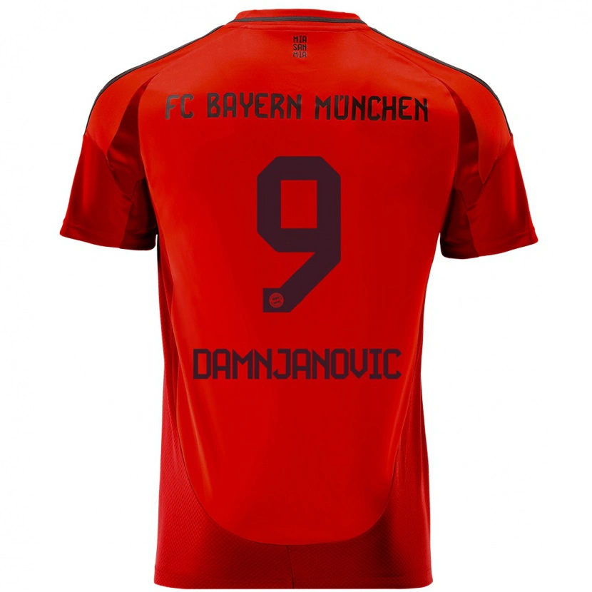 Danxen Børn Jovana Damnjanović #9 Rød Hjemmebane Spillertrøjer 2024/25 Trøje T-Shirt