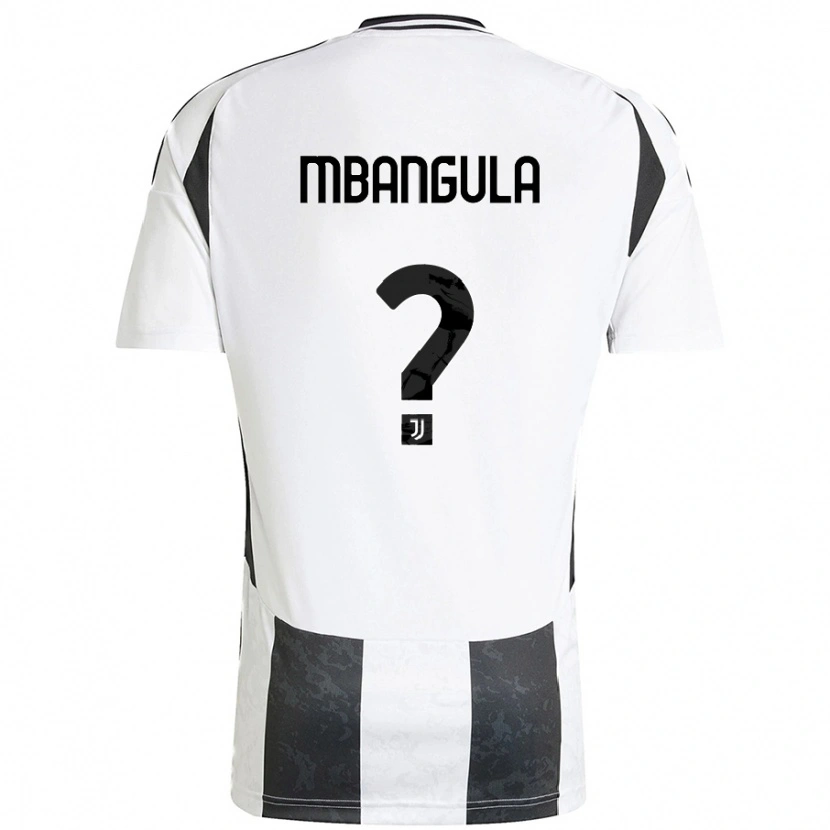 Danxen Børn Samuel Mbangula #0 Hvid Sort Hjemmebane Spillertrøjer 2024/25 Trøje T-Shirt