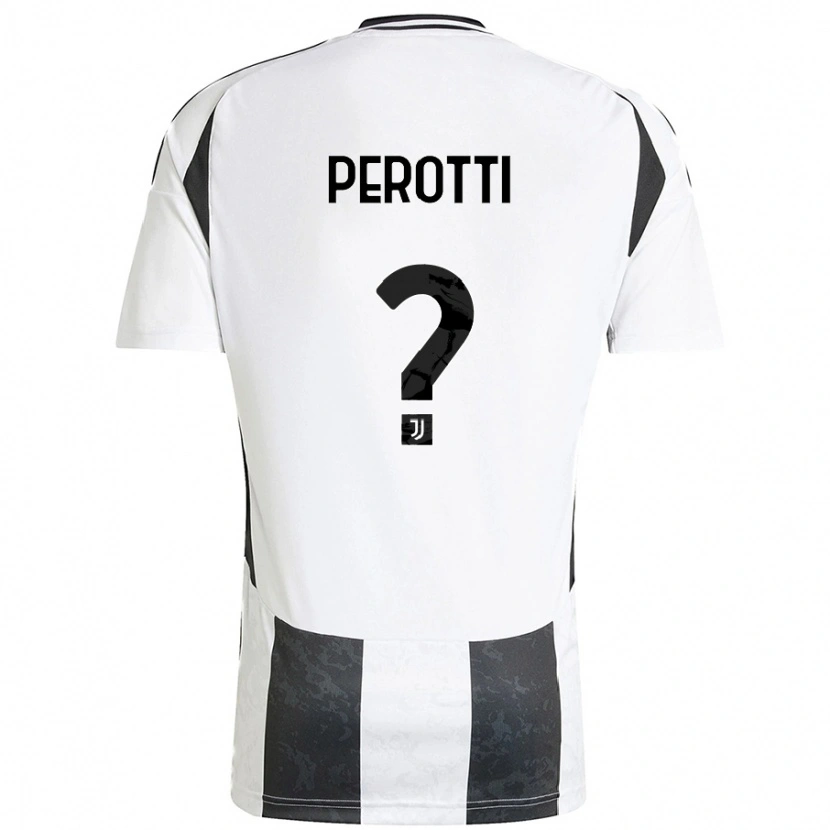 Danxen Børn Clemente Perotti #0 Hvid Sort Hjemmebane Spillertrøjer 2024/25 Trøje T-Shirt