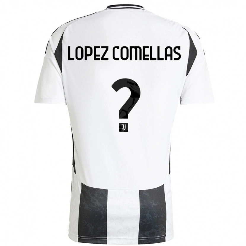 Danxen Børn Ivan Lopez Comellas #0 Hvid Sort Hjemmebane Spillertrøjer 2024/25 Trøje T-Shirt