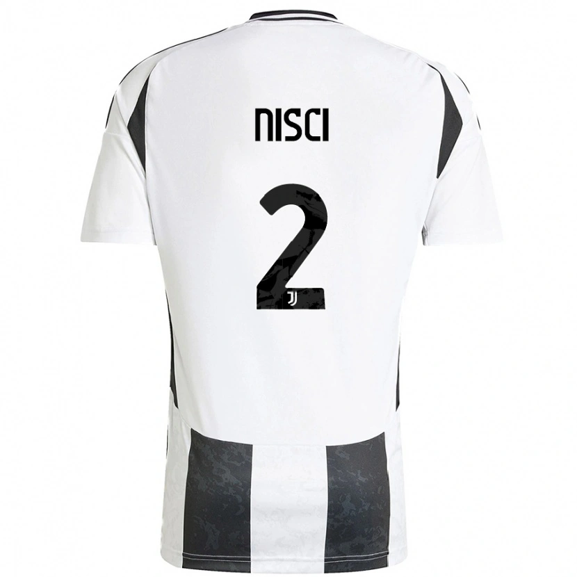 Danxen Børn Alessandro Nisci #2 Hvid Sort Hjemmebane Spillertrøjer 2024/25 Trøje T-Shirt