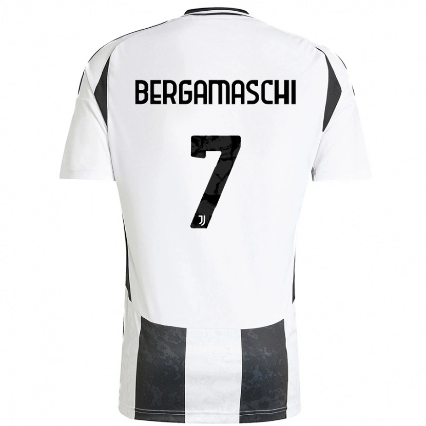 Danxen Børn Valentina Bergamaschi #7 Hvid Sort Hjemmebane Spillertrøjer 2024/25 Trøje T-Shirt