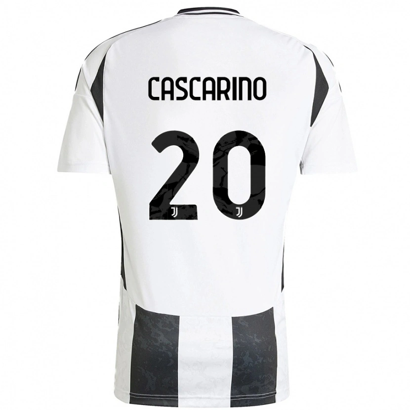 Danxen Børn Estelle Cascarino #20 Hvid Sort Hjemmebane Spillertrøjer 2024/25 Trøje T-Shirt