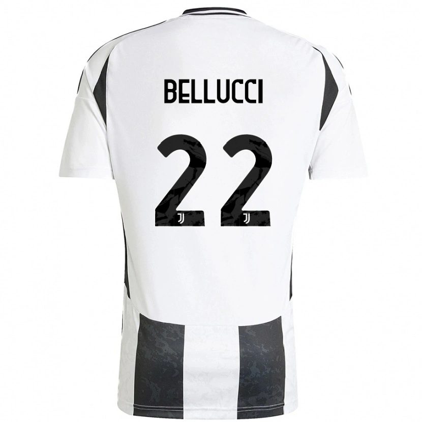 Danxen Børn Melissa Bellucci #22 Hvid Sort Hjemmebane Spillertrøjer 2024/25 Trøje T-Shirt