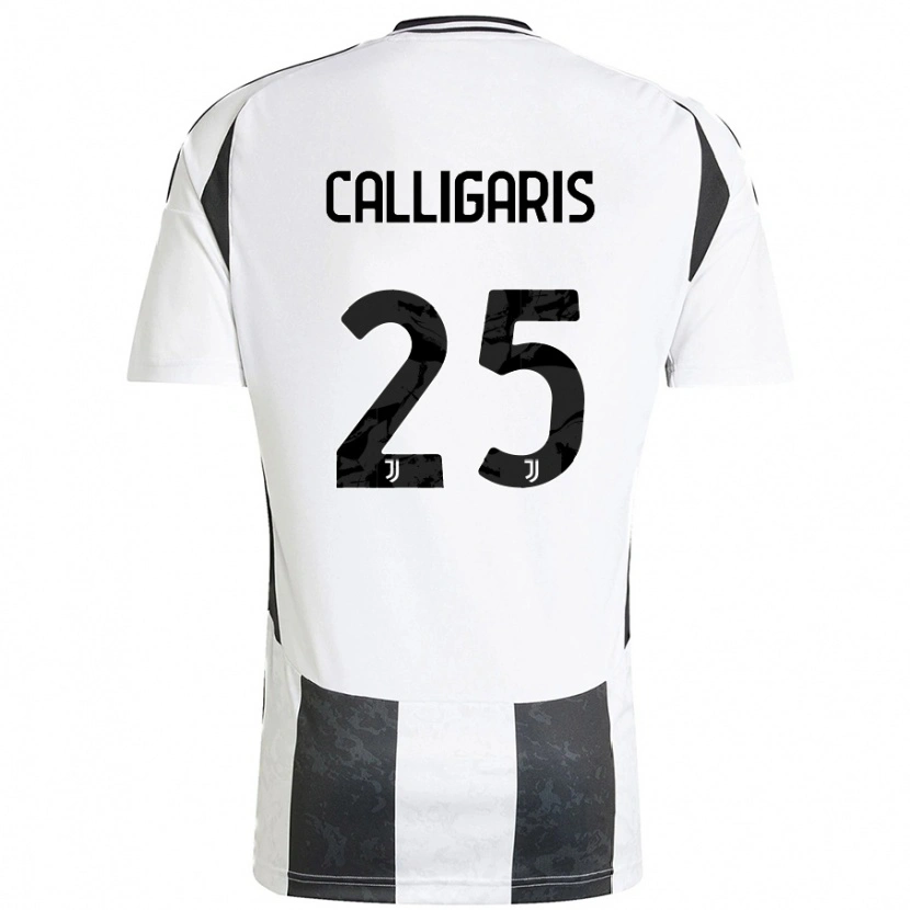 Danxen Børn Viola Calligaris #25 Hvid Sort Hjemmebane Spillertrøjer 2024/25 Trøje T-Shirt