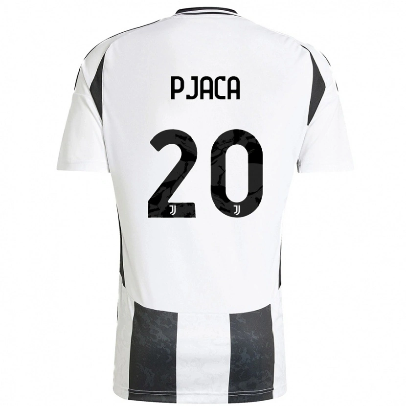 Danxen Børn Marko Pjaca #20 Hvid Sort Hjemmebane Spillertrøjer 2024/25 Trøje T-Shirt