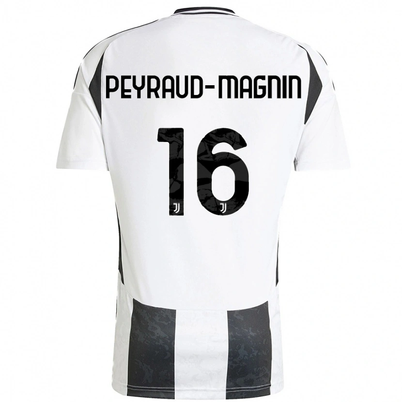 Danxen Børn Pauline Peyraud-Magnin #16 Hvid Sort Hjemmebane Spillertrøjer 2024/25 Trøje T-Shirt