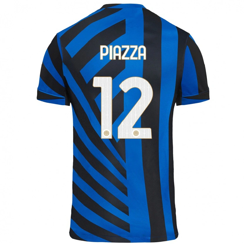 Danxen Børn Alessia Piazza #12 Blå Sort Hjemmebane Spillertrøjer 2024/25 Trøje T-Shirt