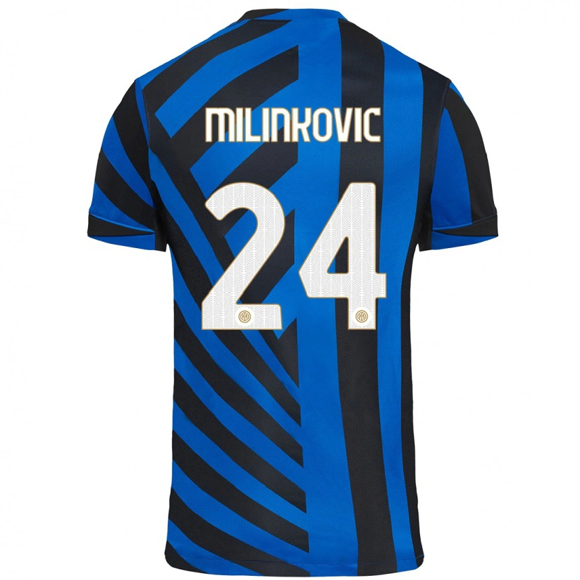 Danxen Børn Marija Milinković #24 Blå Sort Hjemmebane Spillertrøjer 2024/25 Trøje T-Shirt