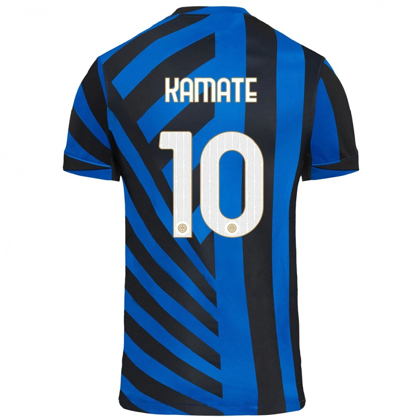 Danxen Børn Issiaka Kamate #10 Blå Sort Hjemmebane Spillertrøjer 2024/25 Trøje T-Shirt
