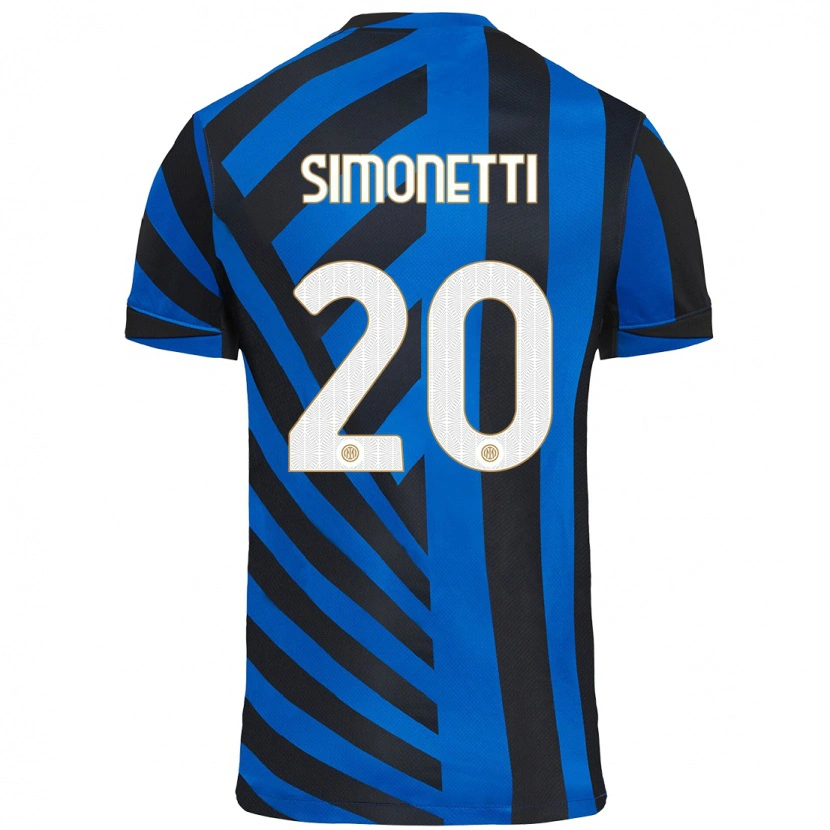 Danxen Børn Flaminia Simonetti #20 Blå Sort Hjemmebane Spillertrøjer 2024/25 Trøje T-Shirt
