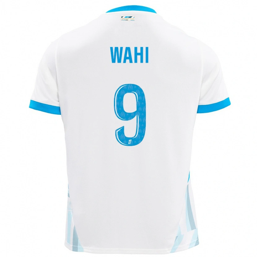 Danxen Børn Elye Wahi #9 Hvid Himmelblå Hjemmebane Spillertrøjer 2024/25 Trøje T-Shirt