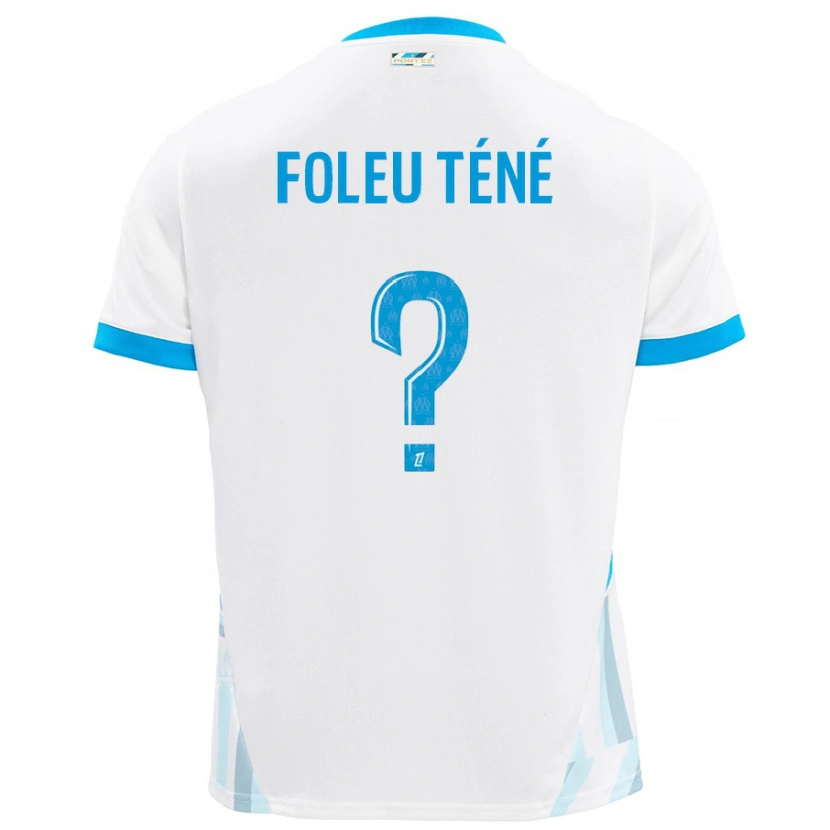 Danxen Børn Krys Foleu Téné #0 Hvid Himmelblå Hjemmebane Spillertrøjer 2024/25 Trøje T-Shirt