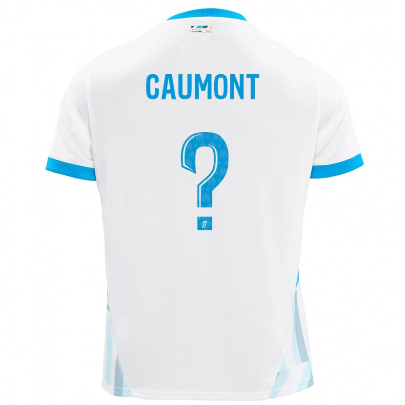 Danxen Børn Enzo Caumont #0 Hvid Himmelblå Hjemmebane Spillertrøjer 2024/25 Trøje T-Shirt
