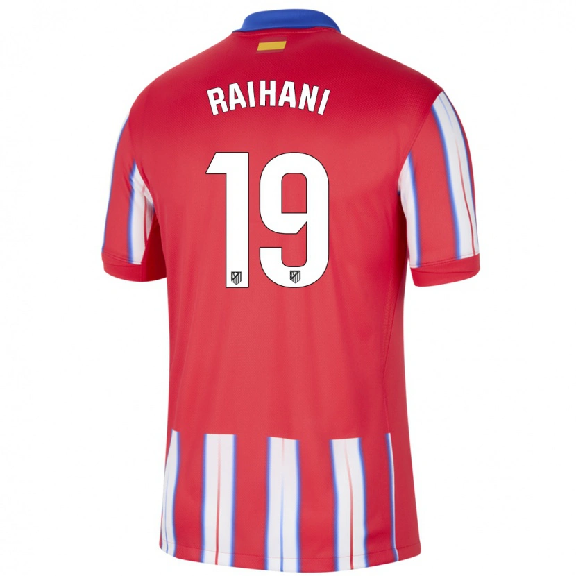 Danxen Børn Abde Raihani #19 Rød Hvid Blå Hjemmebane Spillertrøjer 2024/25 Trøje T-Shirt