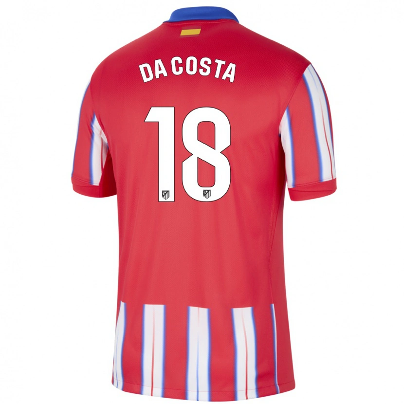 Danxen Børn Mario Da Costa #18 Rød Hvid Blå Hjemmebane Spillertrøjer 2024/25 Trøje T-Shirt