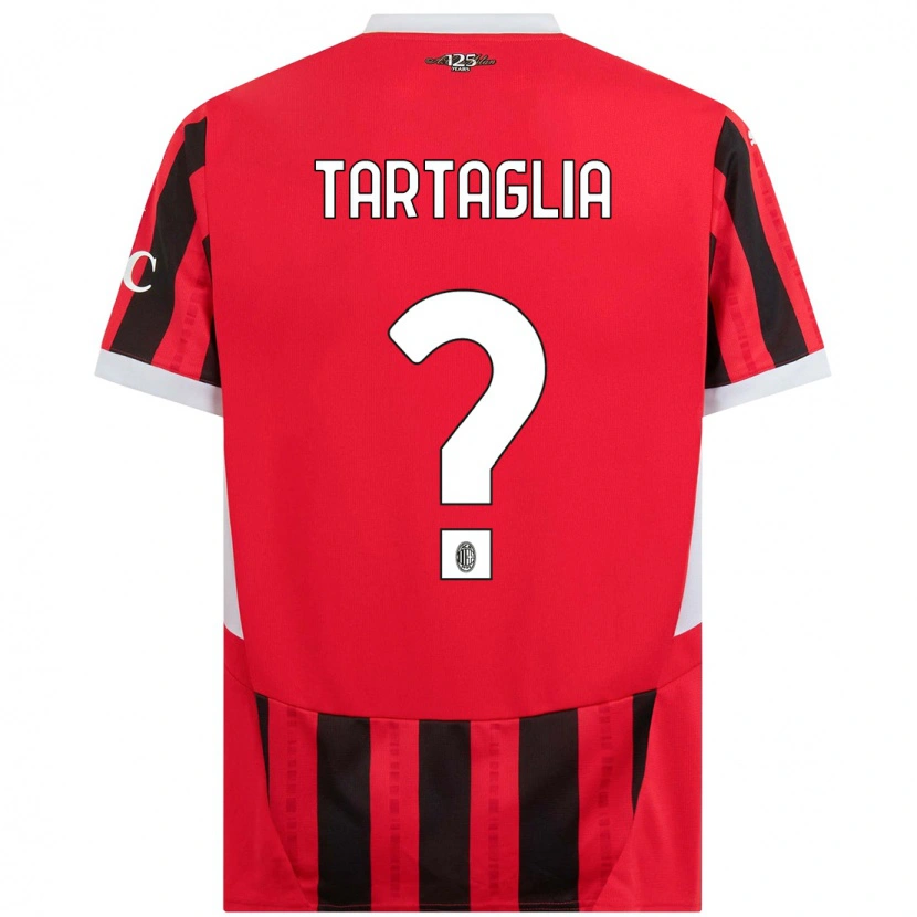 Danxen Børn Edoardo Tartaglia #0 Rød Sort Hjemmebane Spillertrøjer 2024/25 Trøje T-Shirt