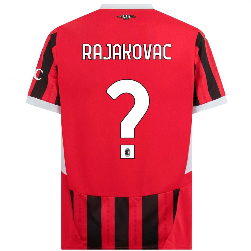 Danxen Børn Mihajlo Rajakovac #0 Rød Sort Hjemmebane Spillertrøjer 2024/25 Trøje T-Shirt