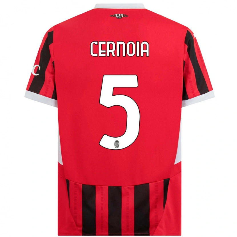 Danxen Børn Valentina Cernoia #5 Rød Sort Hjemmebane Spillertrøjer 2024/25 Trøje T-Shirt