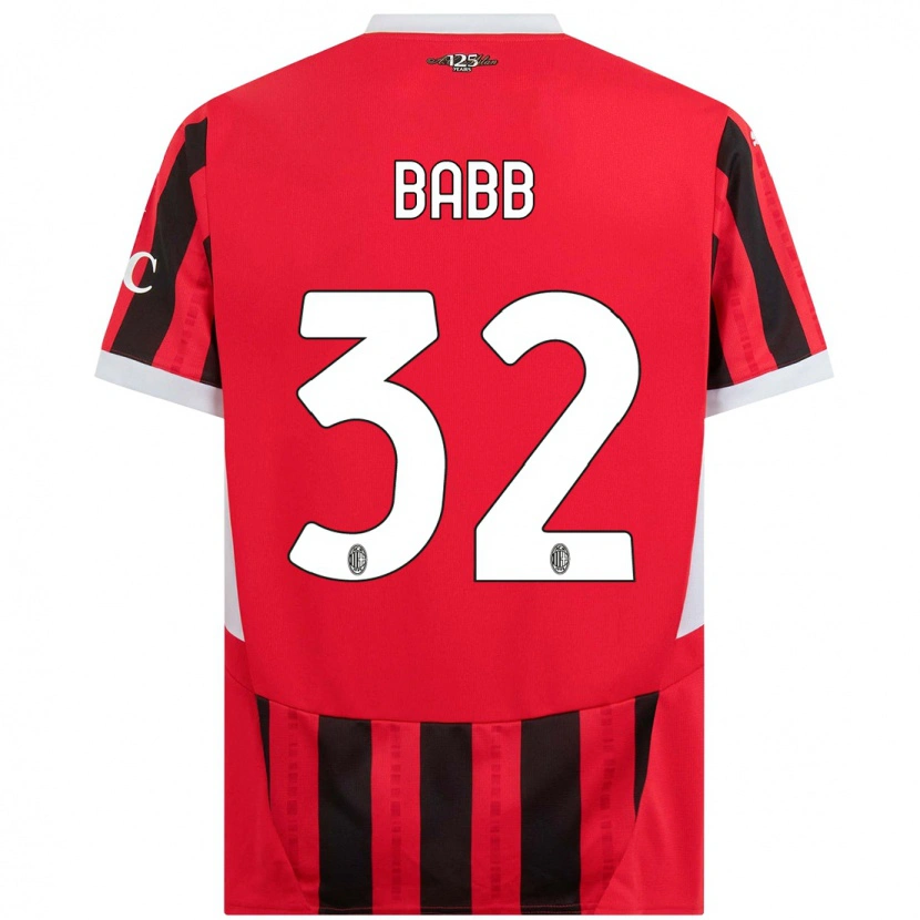 Danxen Børn Selena Babb #32 Rød Sort Hjemmebane Spillertrøjer 2024/25 Trøje T-Shirt