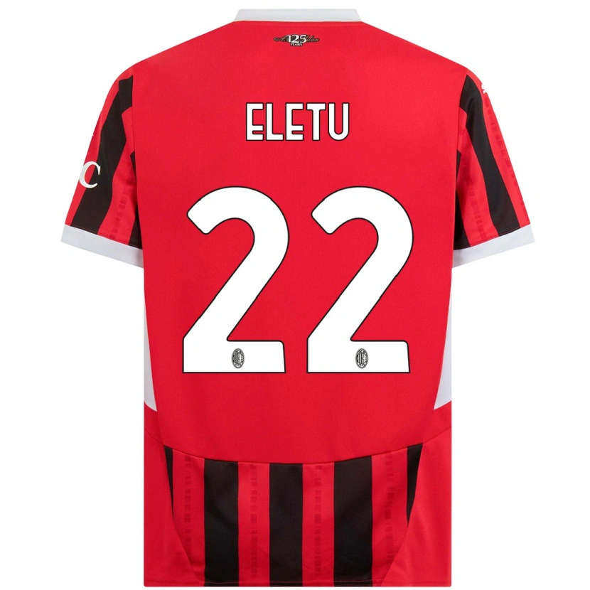 Danxen Børn Victor Eletu #22 Rød Sort Hjemmebane Spillertrøjer 2024/25 Trøje T-Shirt