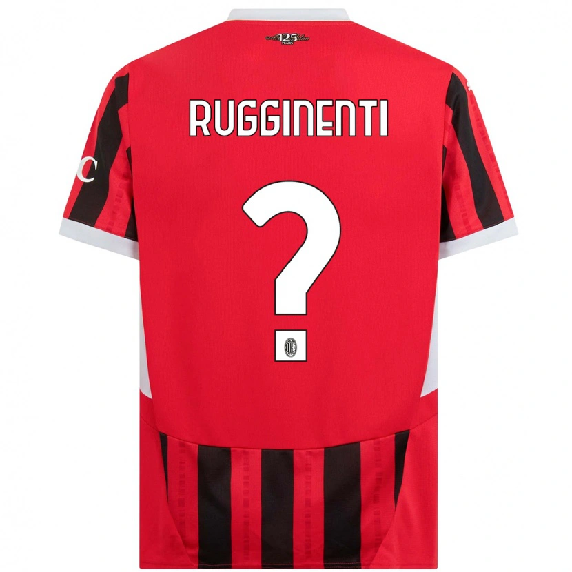 Danxen Børn Omar Rugginenti #0 Rød Sort Hjemmebane Spillertrøjer 2024/25 Trøje T-Shirt