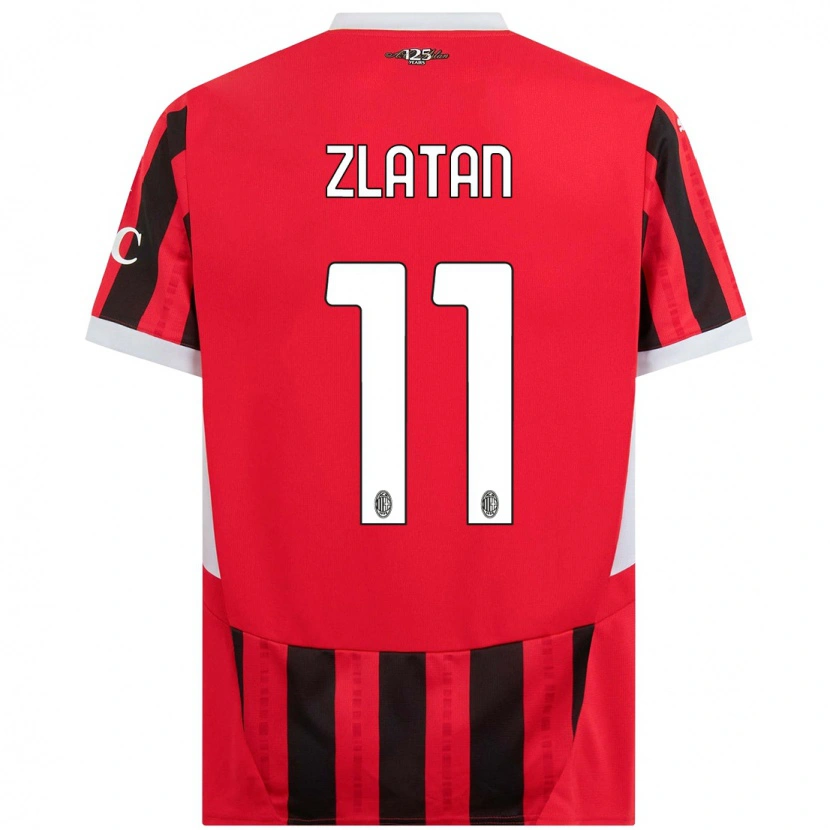 Danxen Børn Zlatan Ibrahimovic #11 Rød Sort Hjemmebane Spillertrøjer 2024/25 Trøje T-Shirt