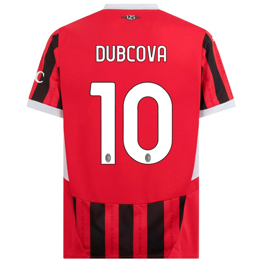 Danxen Børn Kamila Dubcova #10 Rød Sort Hjemmebane Spillertrøjer 2024/25 Trøje T-Shirt