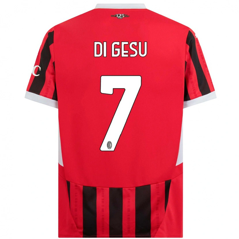 Danxen Børn Enrico Di Gesu #7 Rød Sort Hjemmebane Spillertrøjer 2024/25 Trøje T-Shirt