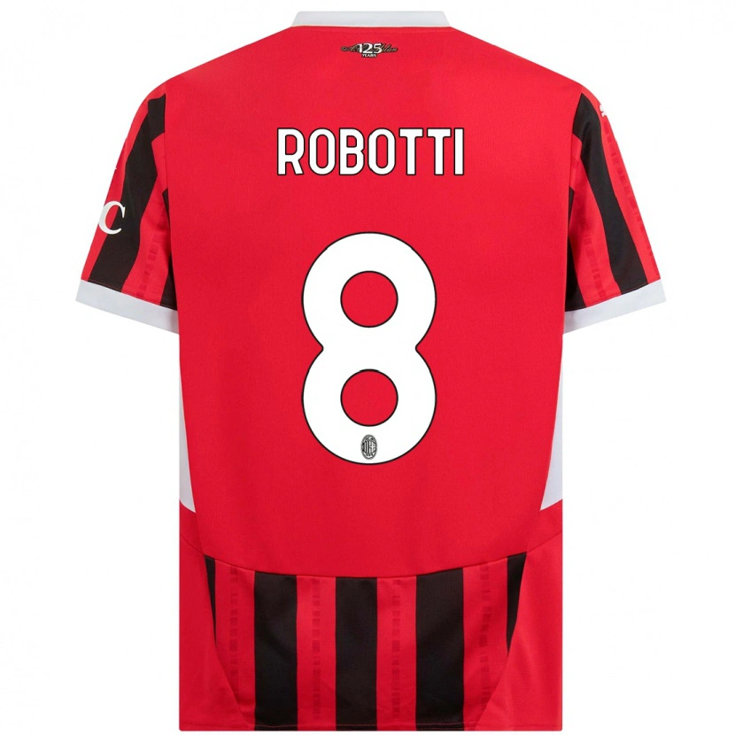 Danxen Børn Giovanni Robotti #8 Rød Sort Hjemmebane Spillertrøjer 2024/25 Trøje T-Shirt