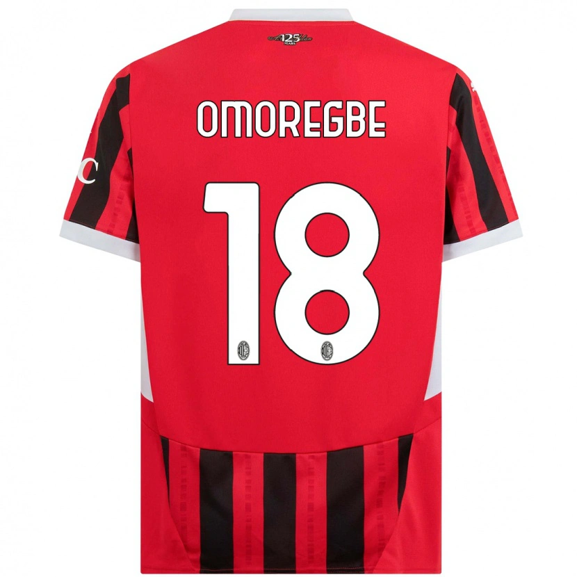 Danxen Børn Bob Murphy Omoregbe #18 Rød Sort Hjemmebane Spillertrøjer 2024/25 Trøje T-Shirt