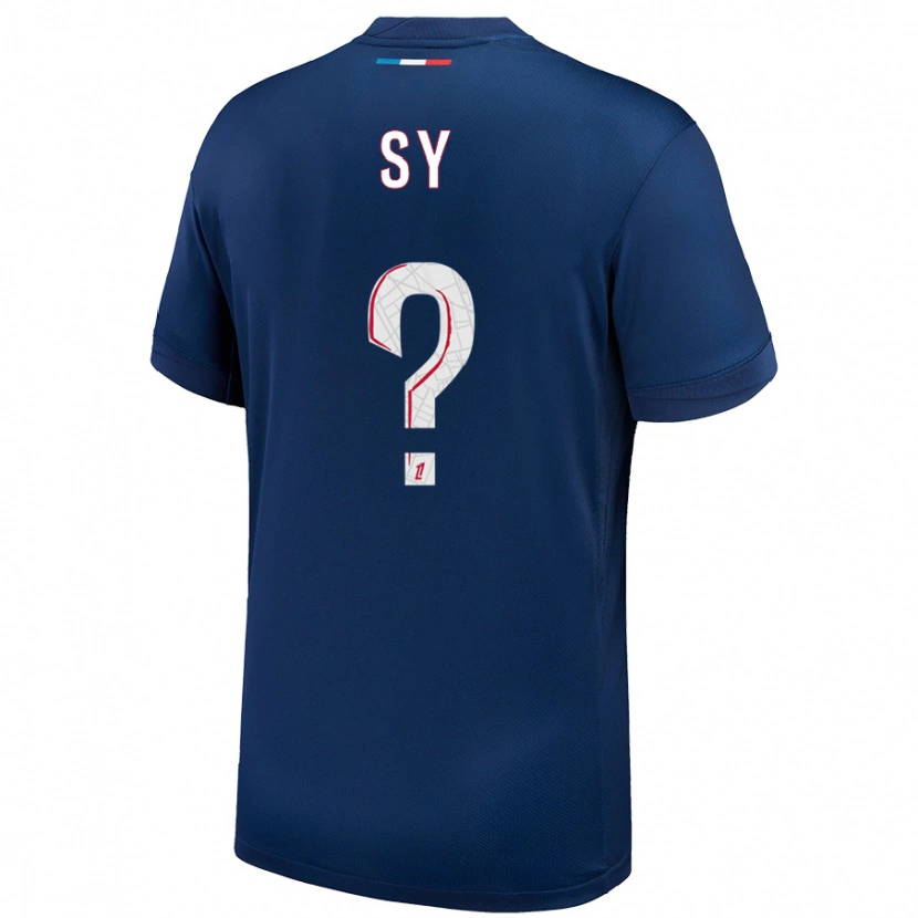 Danxen Børn Bocar Sy #0 Marineblå Hvid Hjemmebane Spillertrøjer 2024/25 Trøje T-Shirt