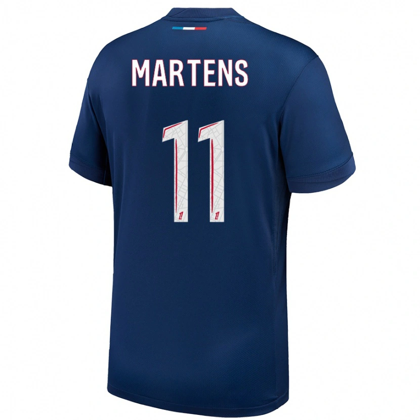 Danxen Børn Lieke Martens #11 Marineblå Hvid Hjemmebane Spillertrøjer 2024/25 Trøje T-Shirt