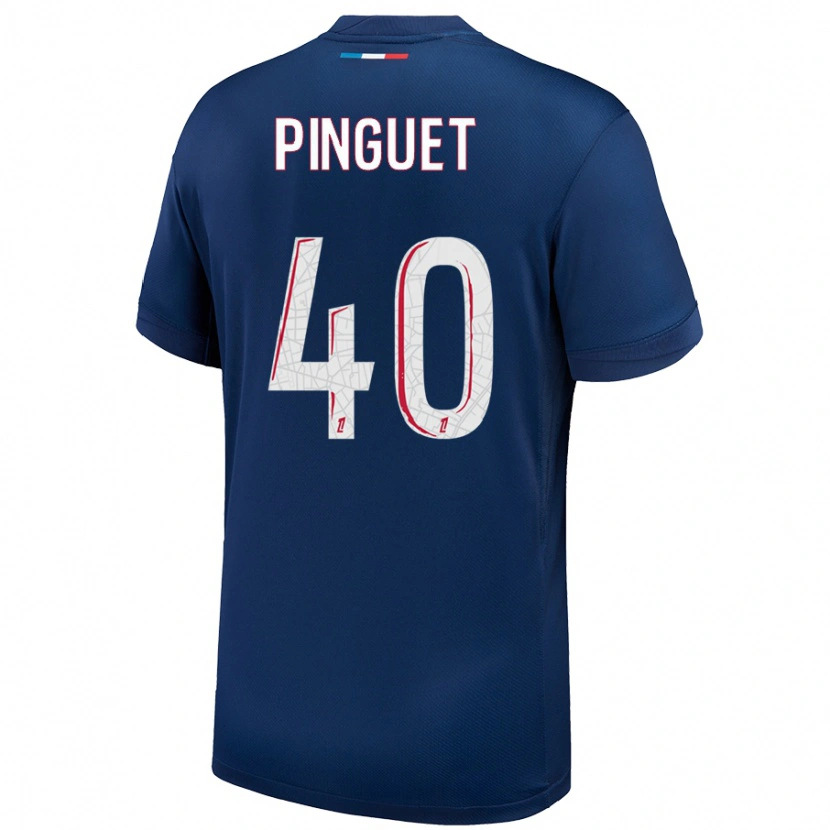 Danxen Børn Alice Pinguet #40 Marineblå Hvid Hjemmebane Spillertrøjer 2024/25 Trøje T-Shirt