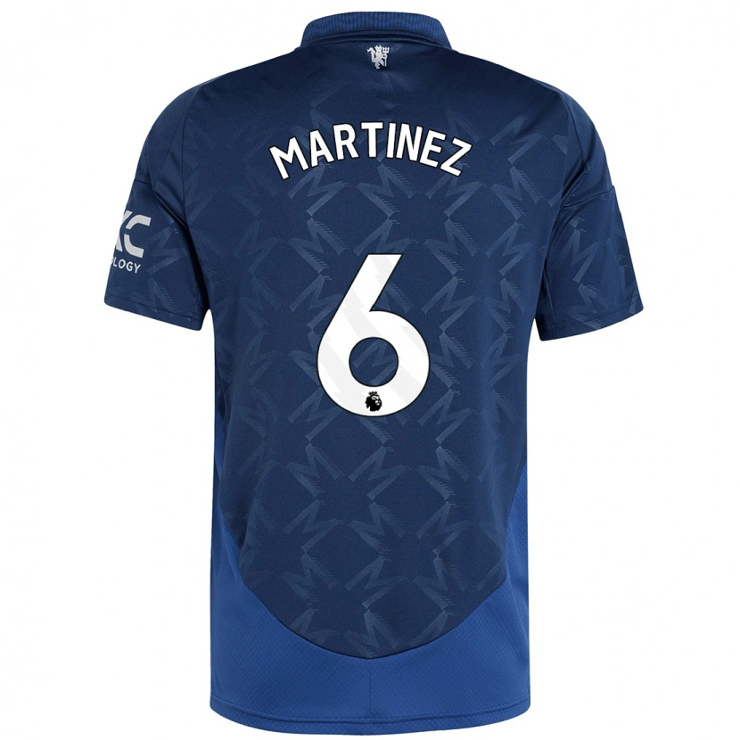 Danxen Børn Lisandro Martínez #6 Indigo Udebane Spillertrøjer 2024/25 Trøje T-Shirt