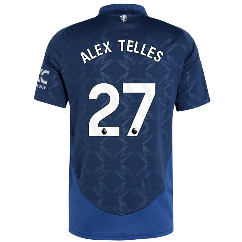 Danxen Børn Alex Nicolao Telles #27 Indigo Udebane Spillertrøjer 2024/25 Trøje T-Shirt