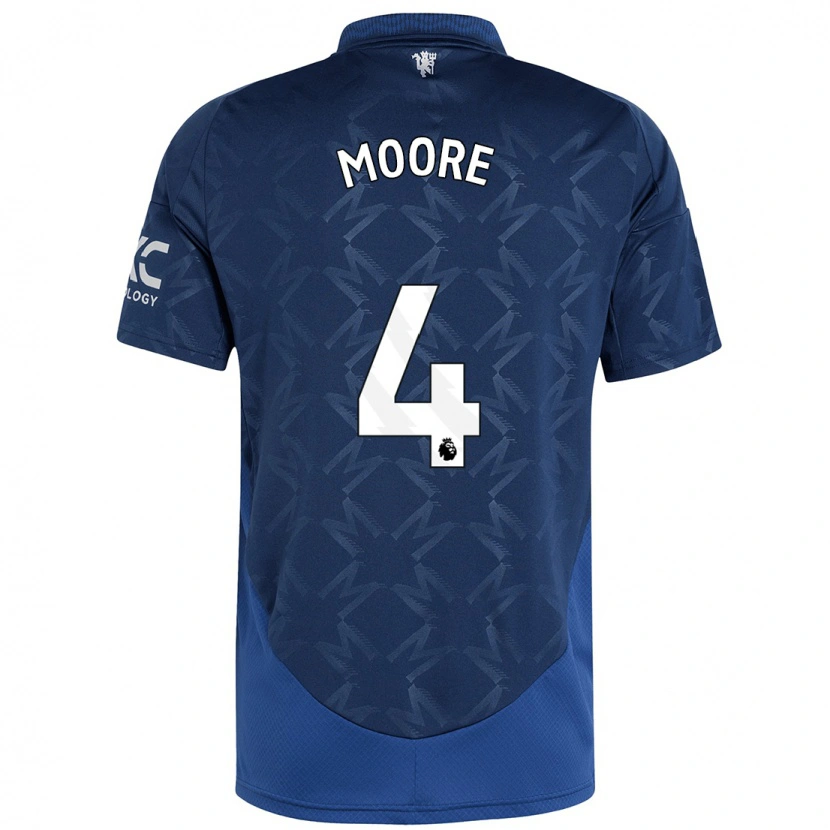 Danxen Børn Jade Moore #4 Indigo Udebane Spillertrøjer 2024/25 Trøje T-Shirt