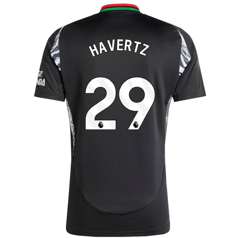 Danxen Børn Kai Havertz #29 Sort Udebane Spillertrøjer 2024/25 Trøje T-Shirt