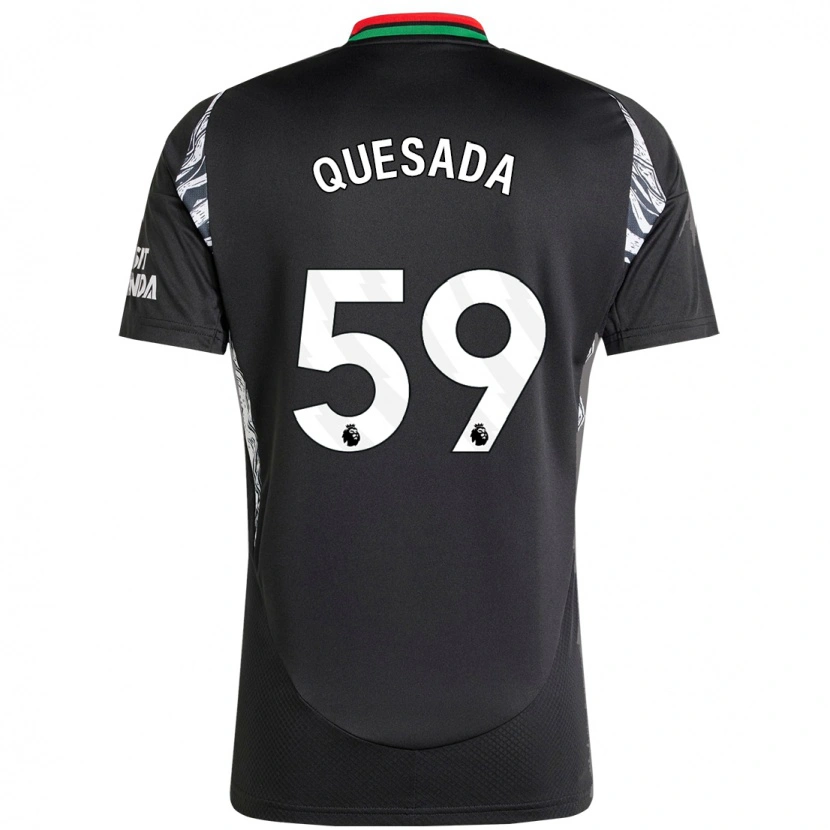 Danxen Børn Elián Quesada #59 Sort Udebane Spillertrøjer 2024/25 Trøje T-Shirt