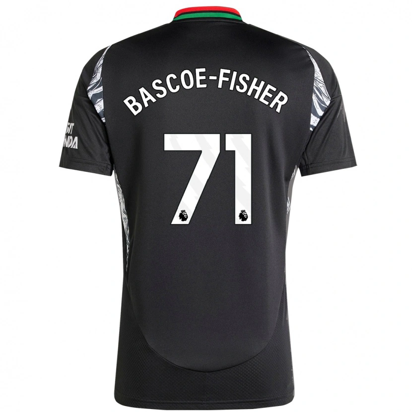 Danxen Børn Jakai Bascoe-Fisher #71 Sort Udebane Spillertrøjer 2024/25 Trøje T-Shirt