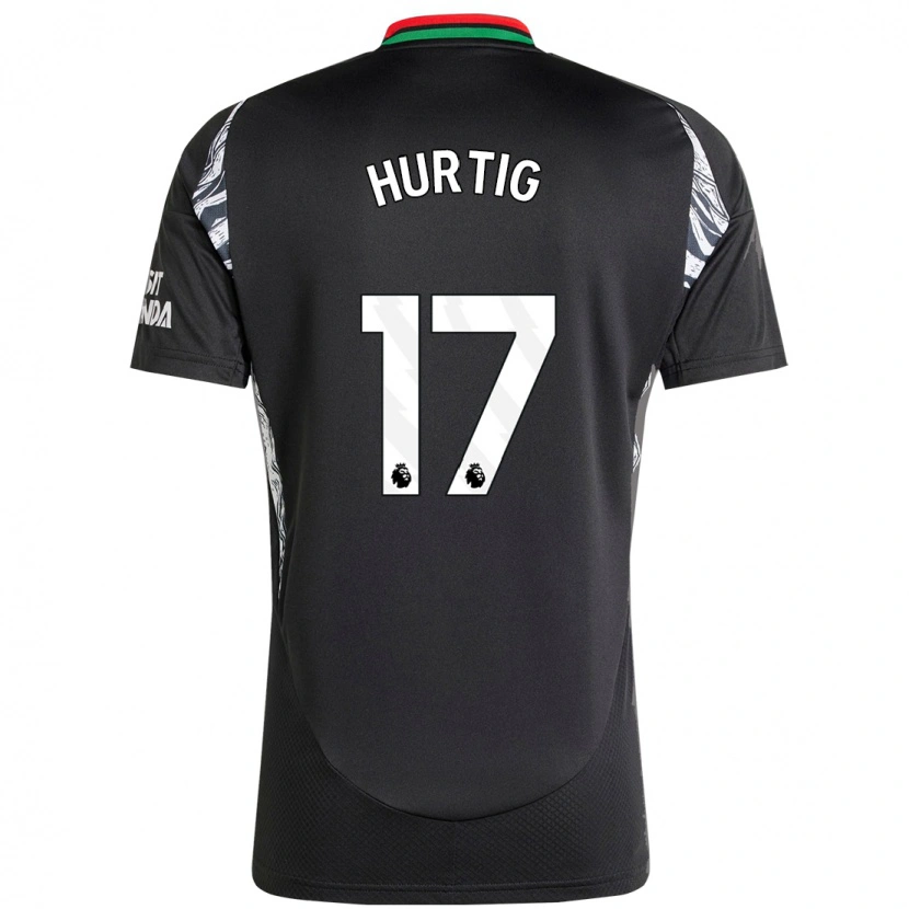 Danxen Børn Lina Hurtig #17 Sort Udebane Spillertrøjer 2024/25 Trøje T-Shirt