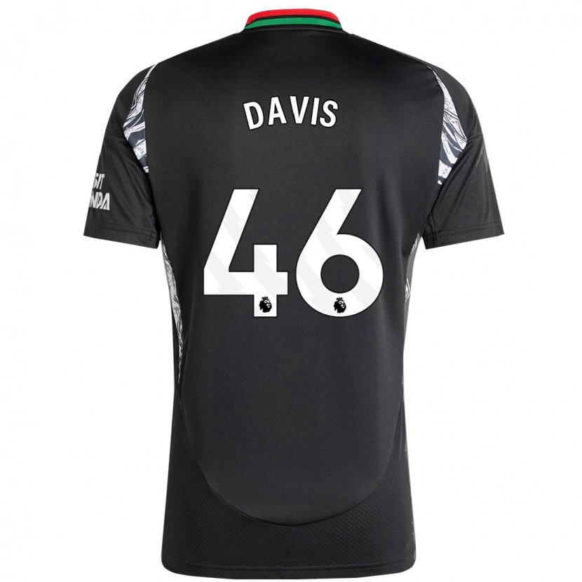Danxen Børn Timi Davis #46 Sort Udebane Spillertrøjer 2024/25 Trøje T-Shirt