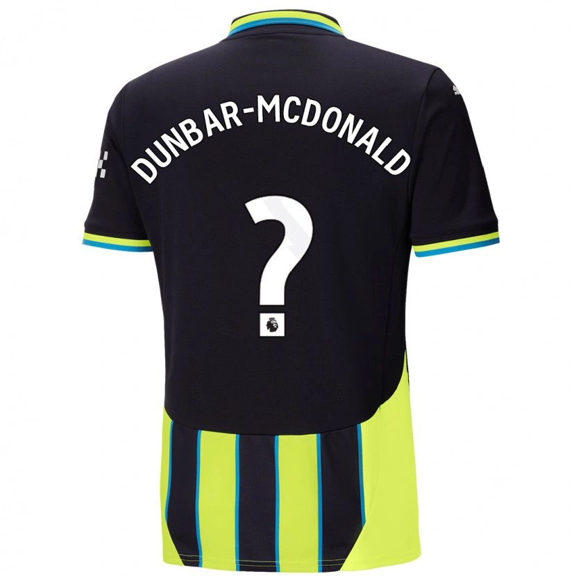 Danxen Børn Christian Dunbar-Mcdonald #0 Blå Gul Udebane Spillertrøjer 2024/25 Trøje T-Shirt