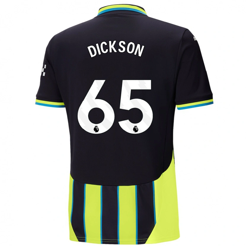 Danxen Børn Will Dickson #65 Blå Gul Udebane Spillertrøjer 2024/25 Trøje T-Shirt