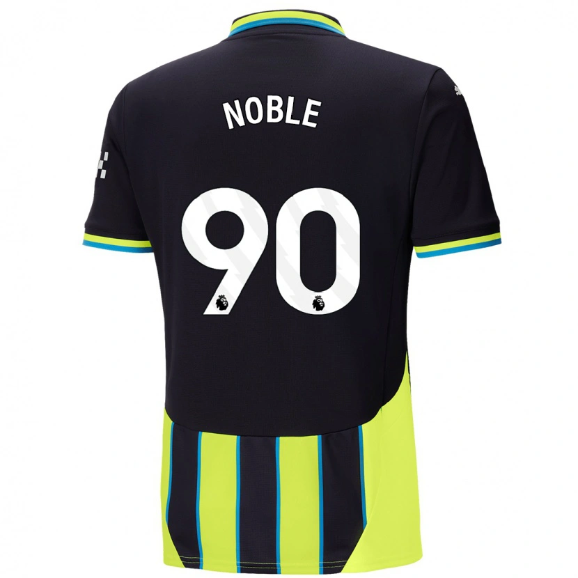 Danxen Børn Kian Noble #90 Blå Gul Udebane Spillertrøjer 2024/25 Trøje T-Shirt