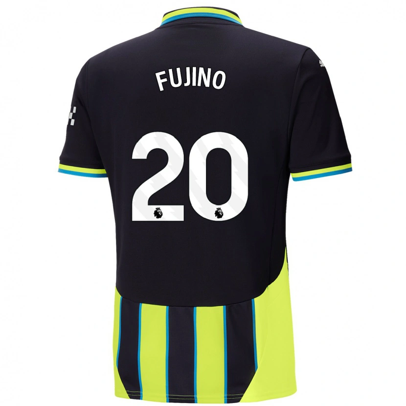 Danxen Børn Aoba Fujino #20 Blå Gul Udebane Spillertrøjer 2024/25 Trøje T-Shirt